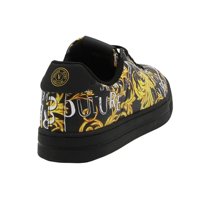 VERSACE JEANS Couture Black Gold Sneakers-4