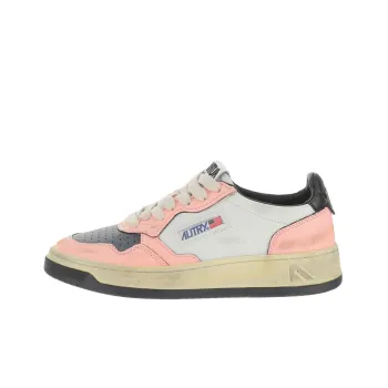 AUTRY Medalist Super Vintage Low Leather Sneakers 'White Pink Black' Women's