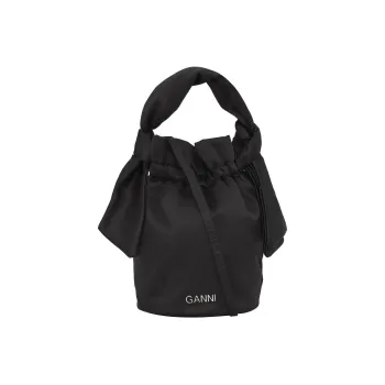 GANNI Recycled Polyester Portable Crossbody Bag Shoulder Bag Women's Black