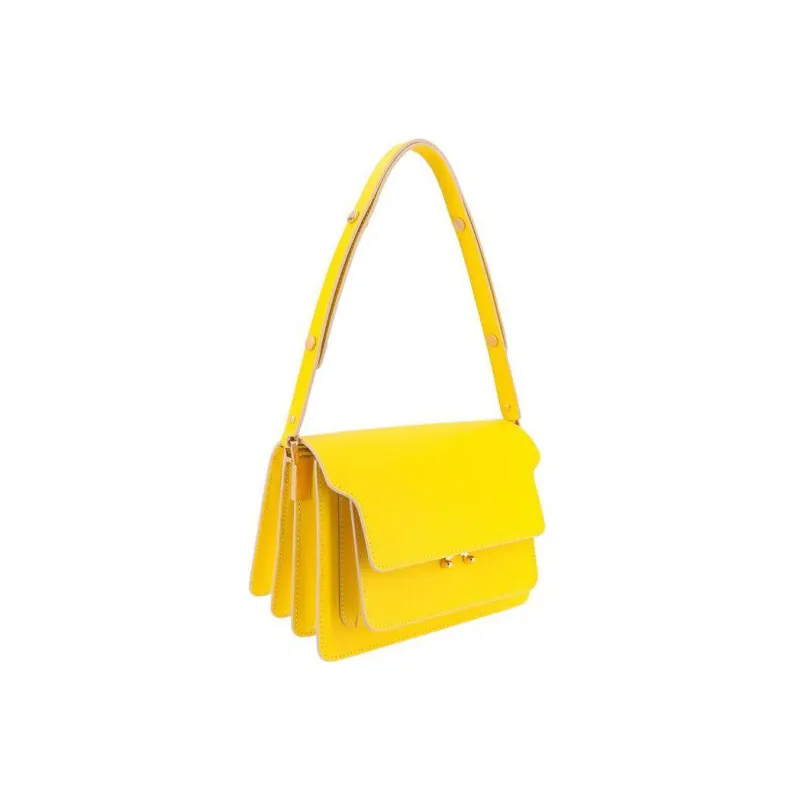 MARNI Trunk Calfskin Trunk Bag Crossbody Bag Shoulder Bag Women's Yellow-1