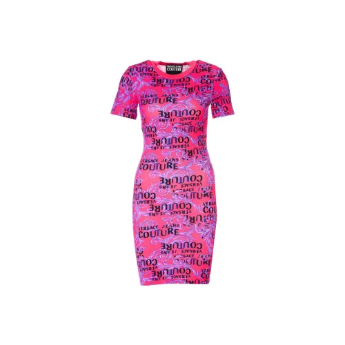 VERSACE JEANS COUTURE Short-Sleeved Dresses Women's Pink