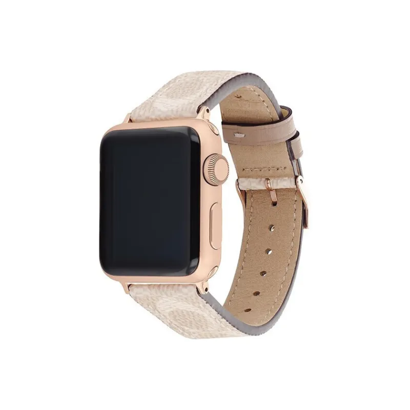 COACH Apple Compatibility Watch Band 41mm Genuine Leather Material-1