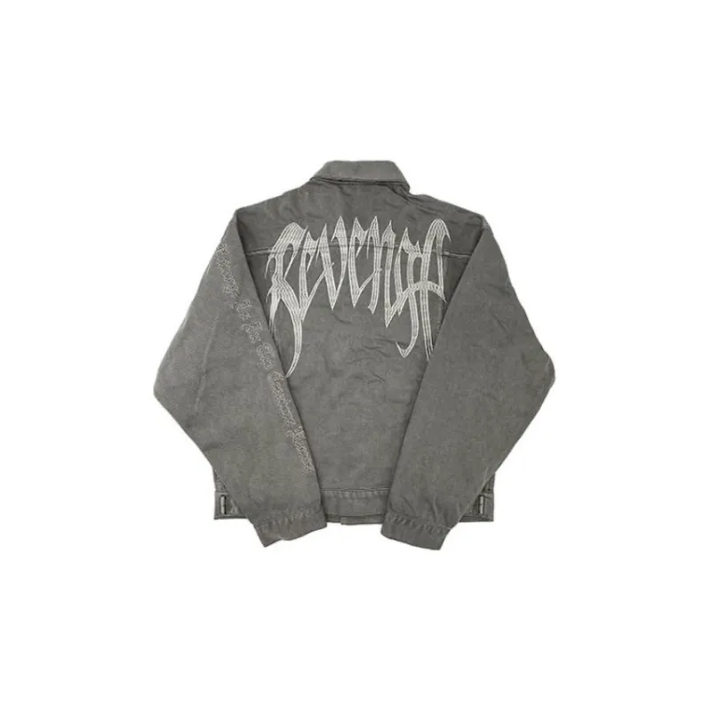 Revenge Denim Jackets Unisex Gray-1