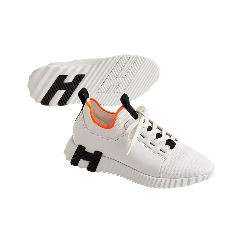 HERMES Depart Low Top Sports Casual Shoes Women's Black White-4