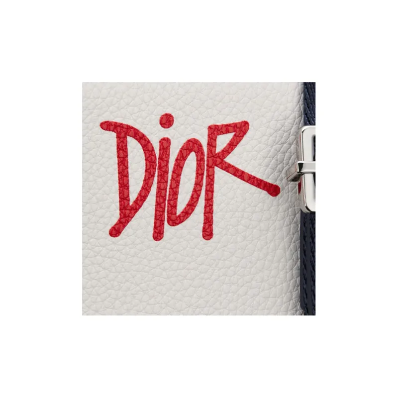 DIOR Grained Calfskin Clutches Shoulder Bags Men's White-5