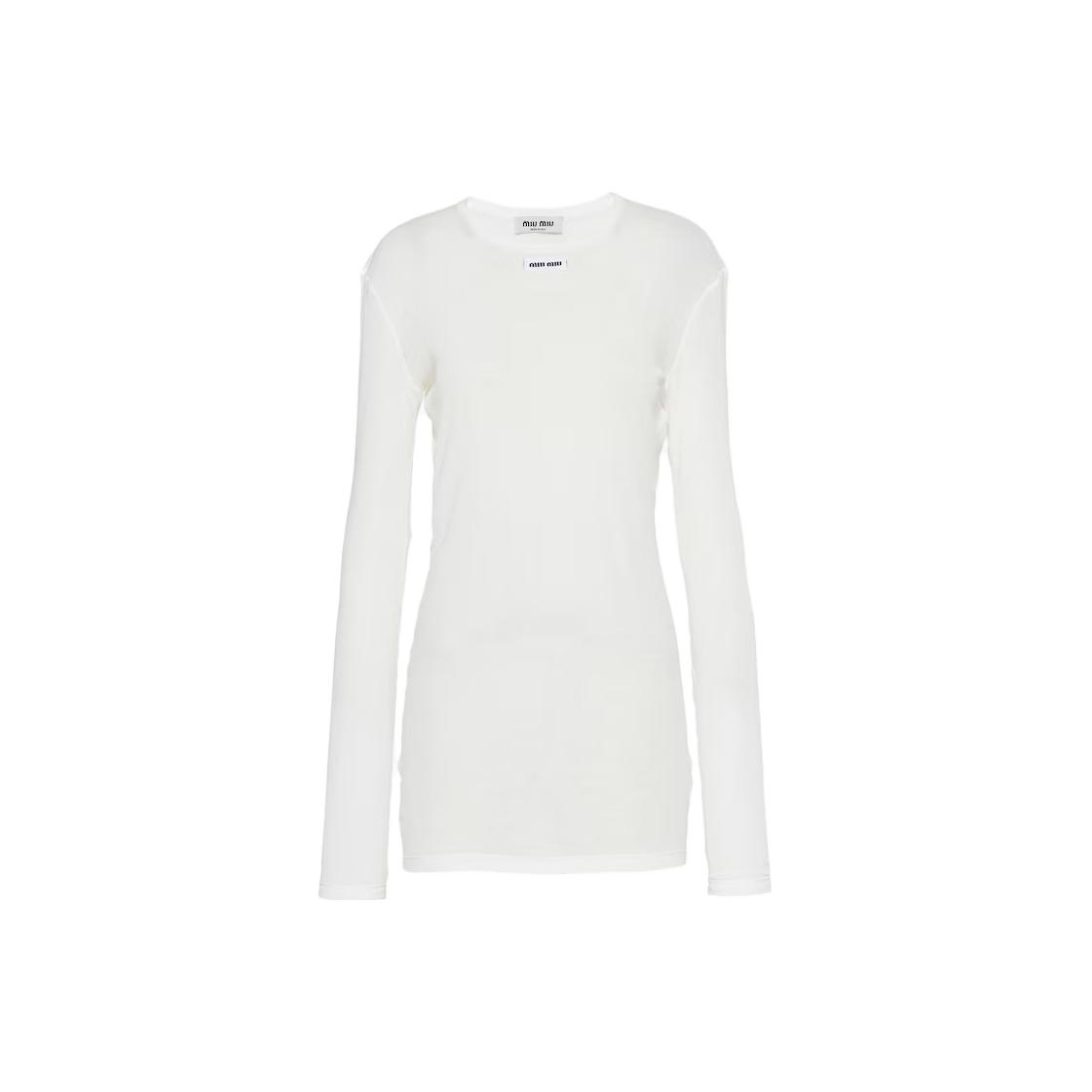 MIU MIU SS23 Long-Sleeved Dresses Women's White - POIZON
