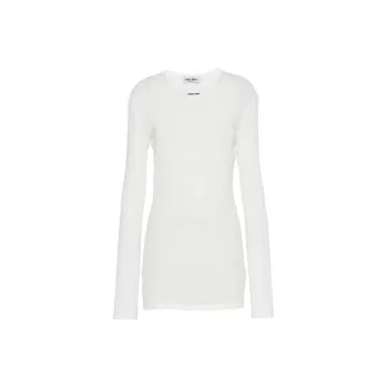 MIU MIU SS23 Long Sleeved Dresses Women's White