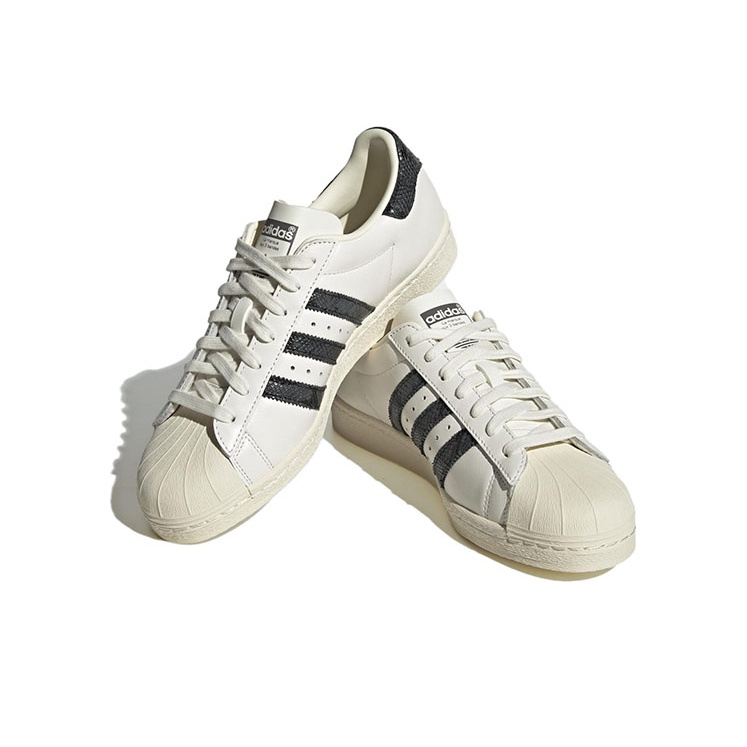 Adidas Originals Superstar 82 White Black Snakeskin Stripes POIZON