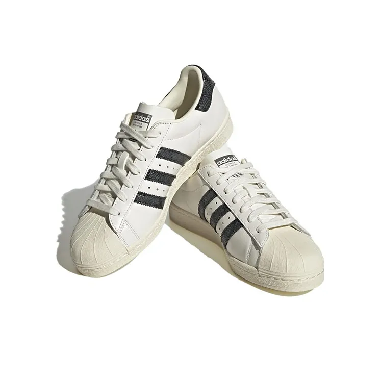 Adidas Superstar 82 White Black Snakeskin Stripes-2