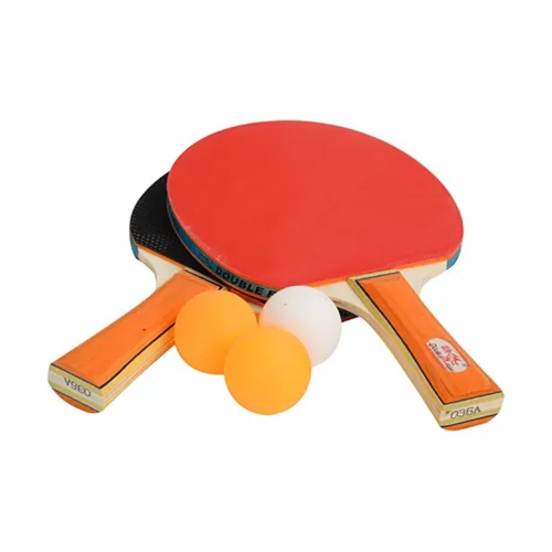 DOUBLEFISH Qilin Style Ping Pong Paddles Unisex Pure Wood Red