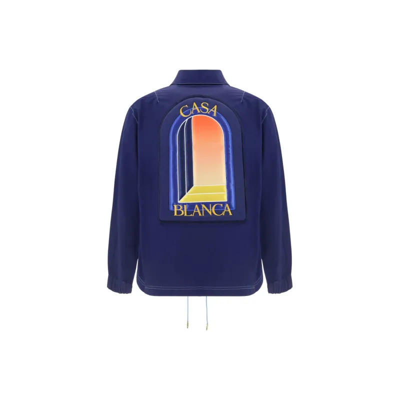 CASABLANCA L'arche De Nuit Patch Washed Nylon Coach Jacket-1
