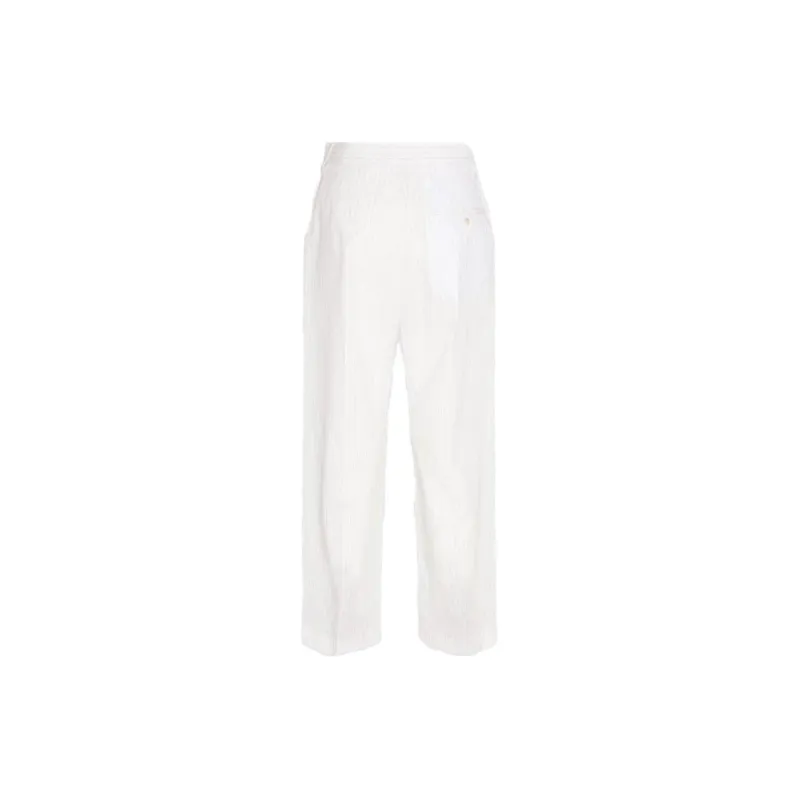 MM6 Maison Margiela Pinstripe Cropped Trousers-1