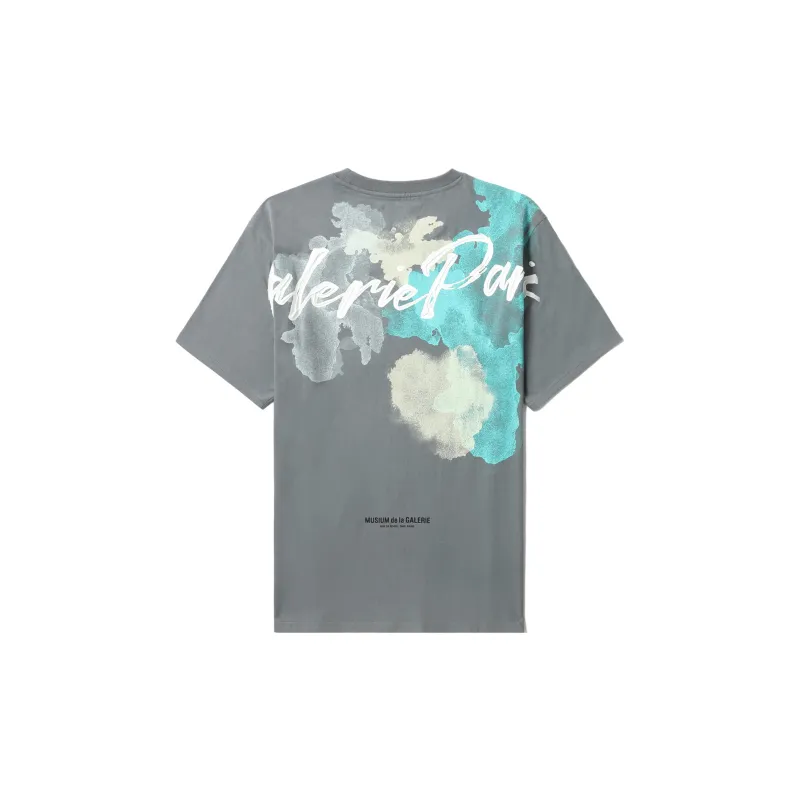 MUSIUM DIV Watercolour effect Logo print T shirt-1