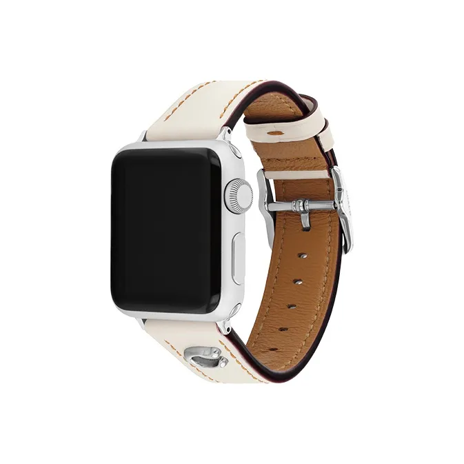 COACH Watch Band Compatible With Apple Devices Genuine Leather Material-1