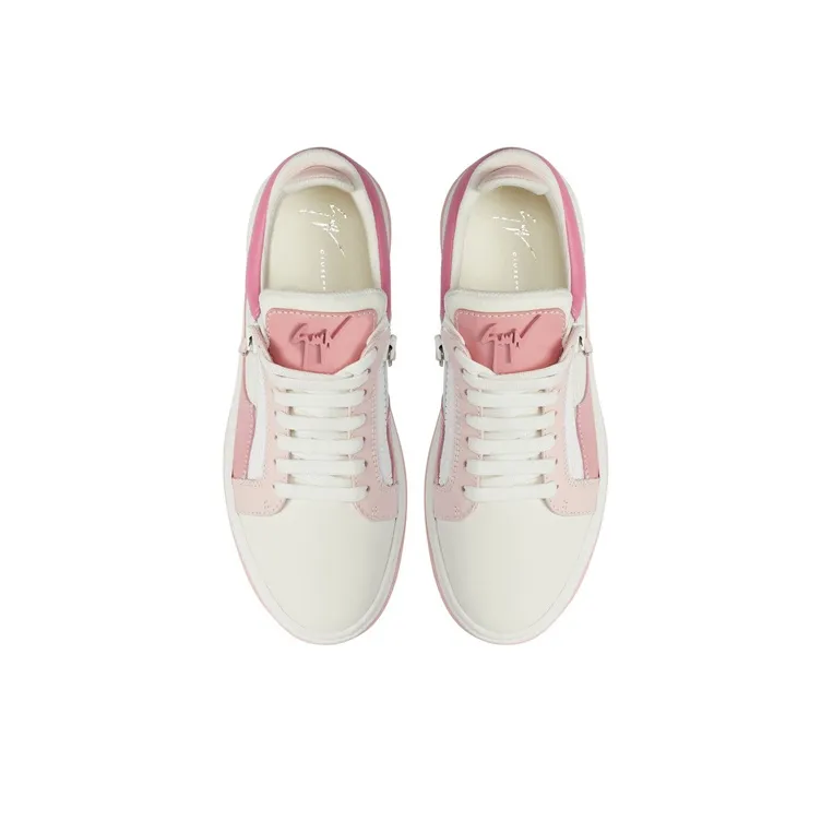 Giuseppe Zanotti/GZ Gz94 Low Top Stylish Skateboarding Shoes Men's Pink White-4
