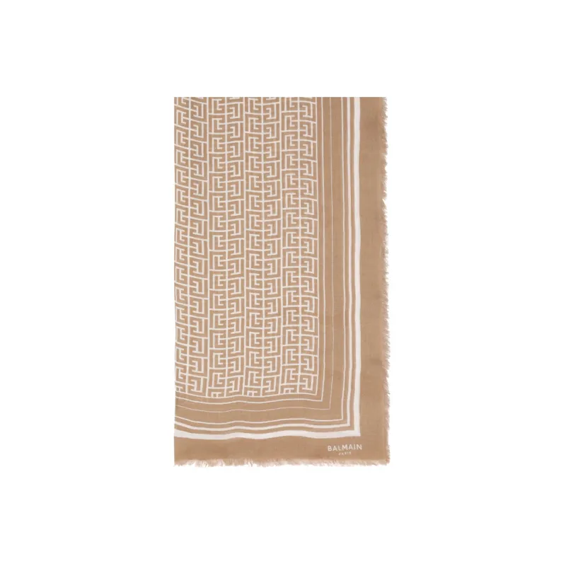 BALMAIN Knit Scarf Women's Brown-0