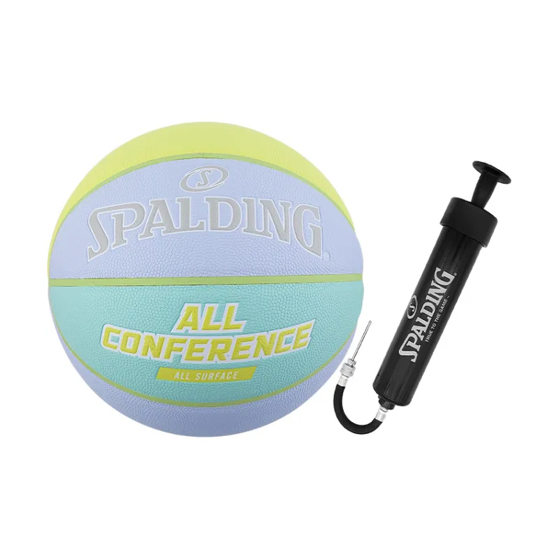 SPALDING Macaroon Collection PU Basketball Blue, Yellow & Multicolor Size 7 Training Unisex-5
