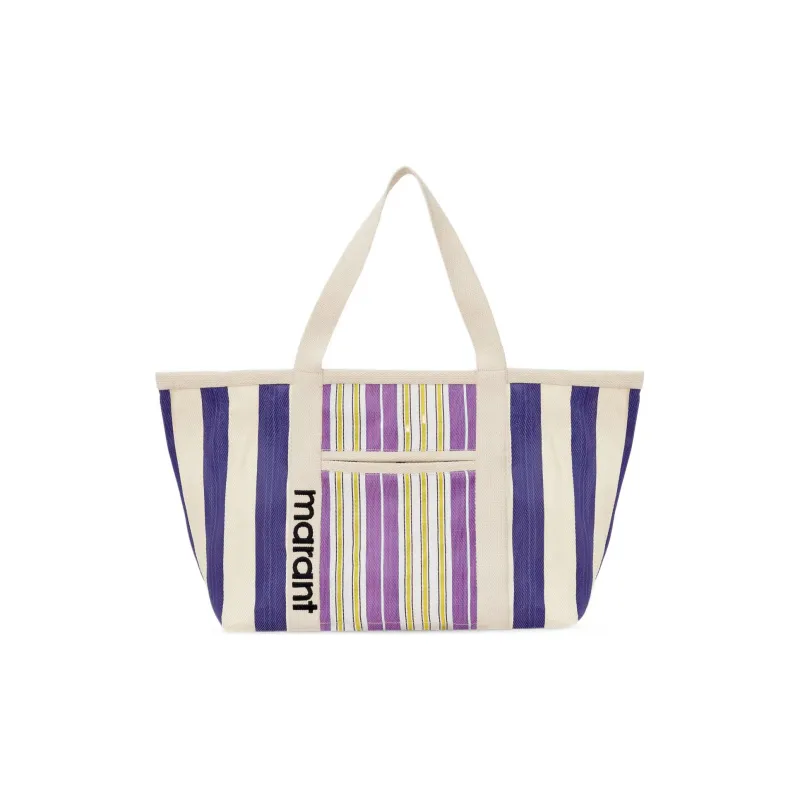 ISABEL MARANT Striped Pattern Top Handle Bag-0