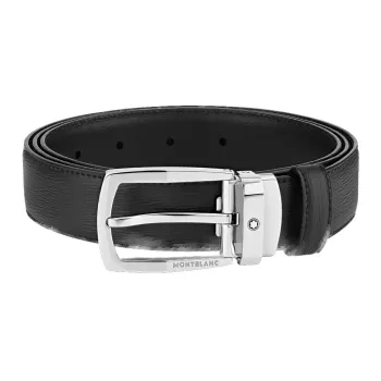 MONTBLANC Minimalist Style Comfortable Fashion Trend Pin Buckle Belt Men's Black Width  3cm