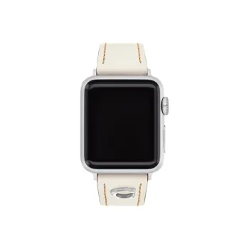 COACH Watch Band Compatible With Apple Devices Genuine Leather Material
