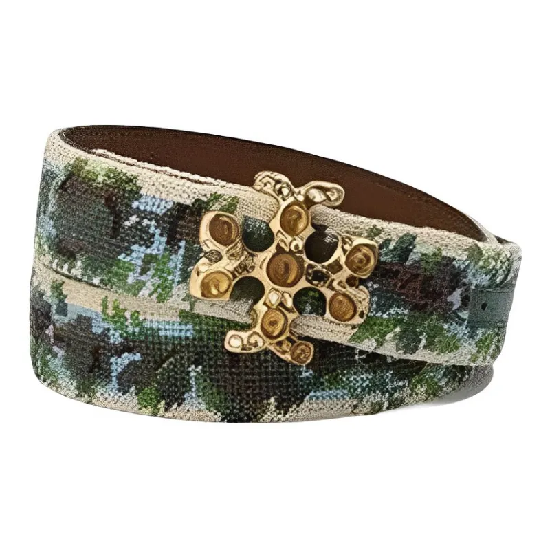 TORY BURCH Leather Belts Women's Green-0