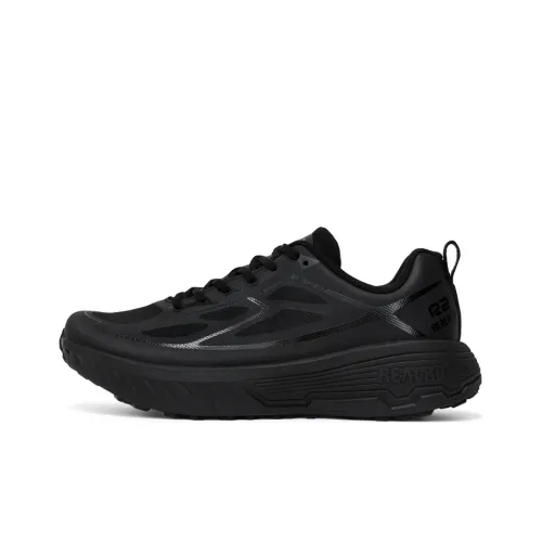 R2 REALRUN Cushioning Anti Slip And Wear Resistant Low Top Running Shoes Unisex Black