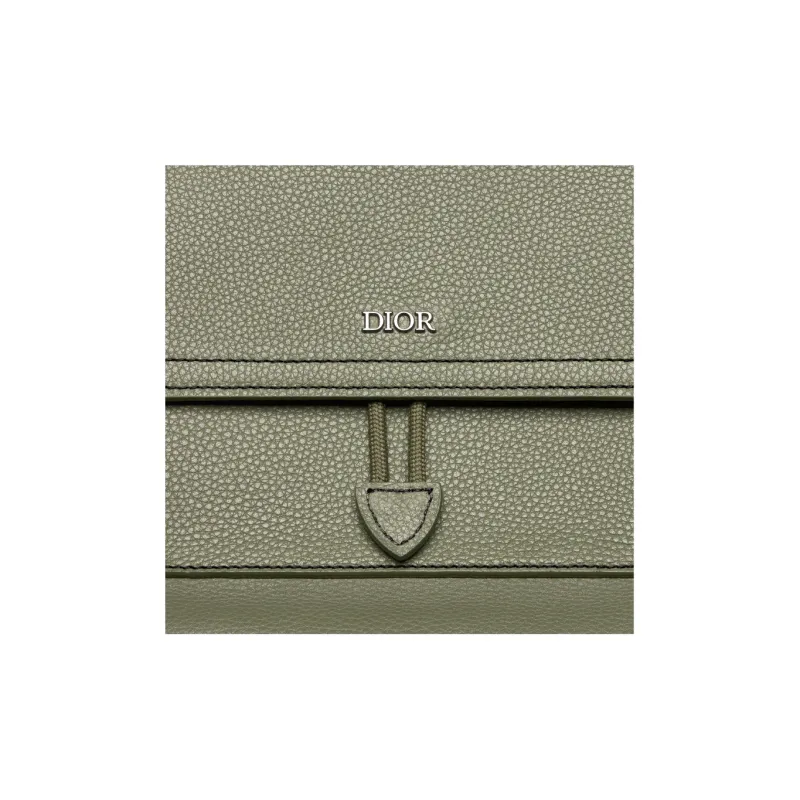 DIOR Saddle Grained Calfskin Saddle Bag Backpack Men's Olive-4