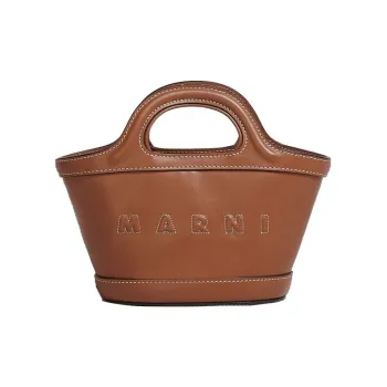 MARNI TROPICALIA Calfskin Shoulder Bag Crossbody Bag Handbags Extra Mini Women's Brown
