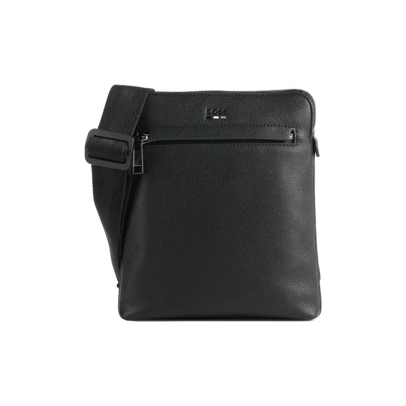 HUGO BOSS Polyester With Artificial Leather One Shoulder Handbag, Crossbody Bag Men's Black-0