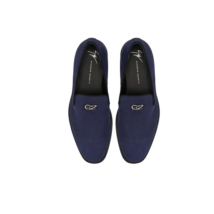 Giuseppe Zanotti Imrham Logo-plaque Suede Loafers-4