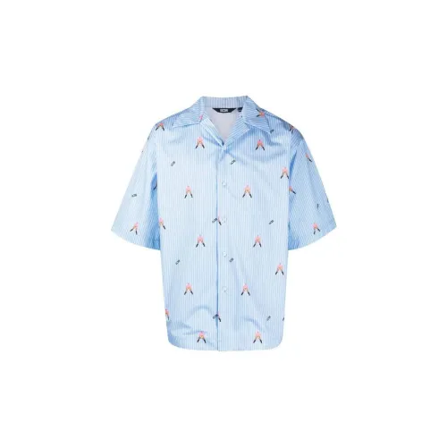 GCDS Shirts Men Blue