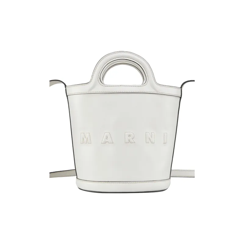 MARNI Logo Embossed Tropicalia Small Bucket Bag-1