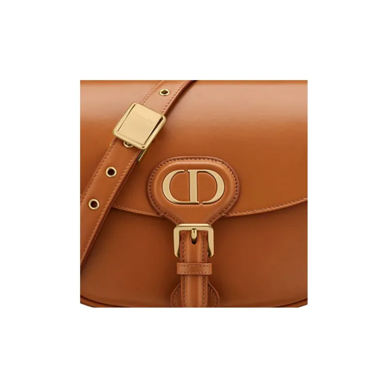 DIOR Bobby Smooth Finish Calfskin Crossbody Bag Shoulder Bag Women's Camel-6