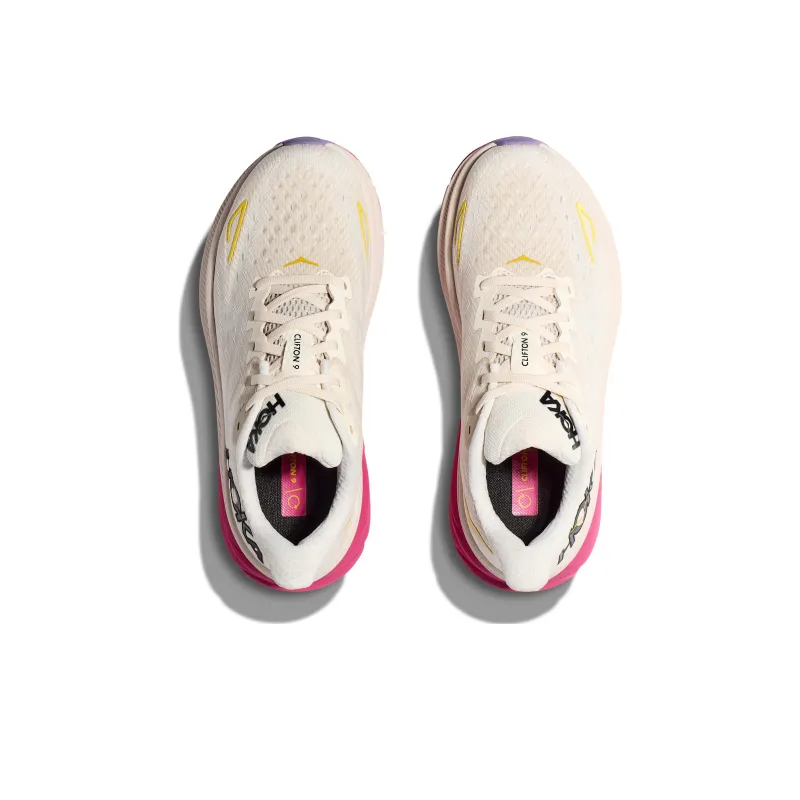 HOKA ONE ONE Clifton 9 'Eggnog Blanc De Blanc' Women's-5