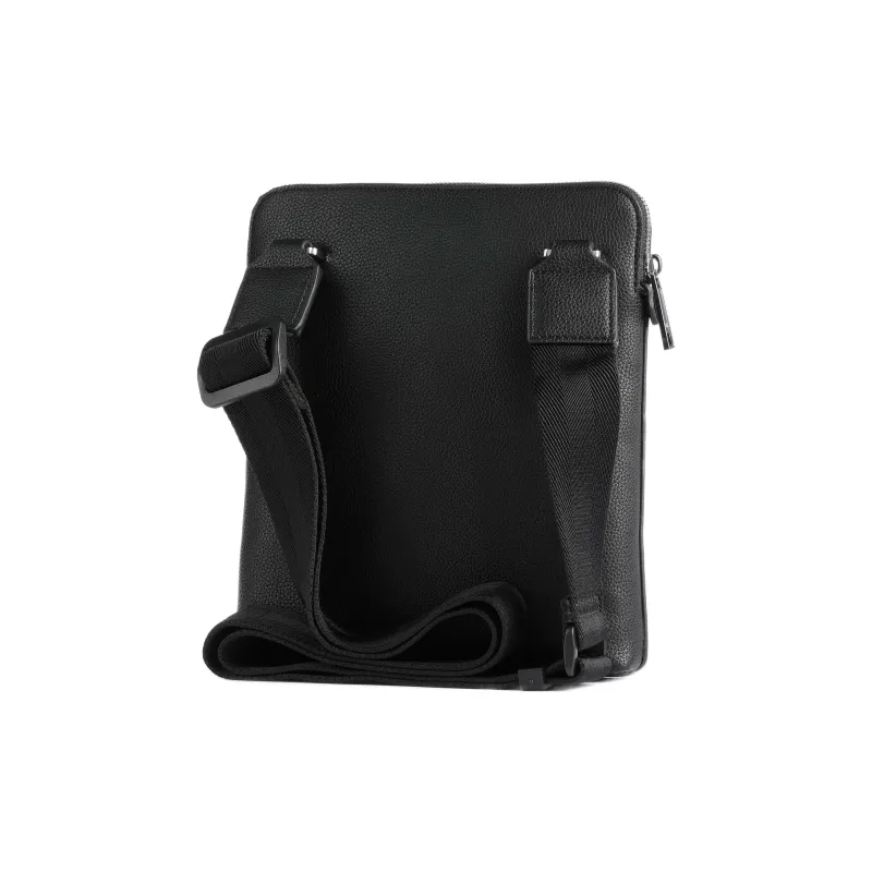 HUGO BOSS Polyester With Artificial Leather One Shoulder Handbag, Crossbody Bag Men's Black-5