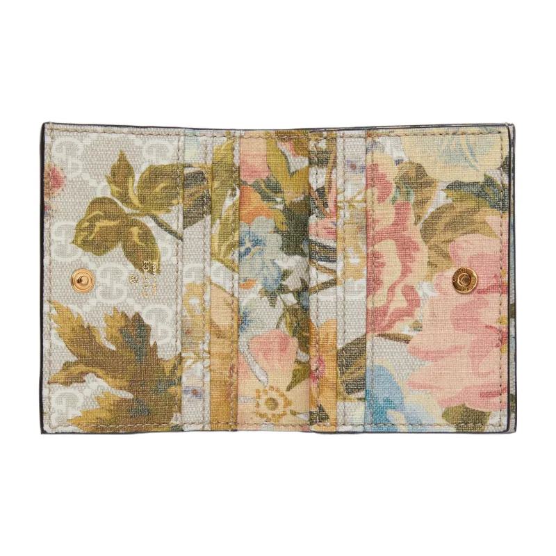 GUCCI Ophidia Canvas Wallets Card Holders Women's Multicolor-1