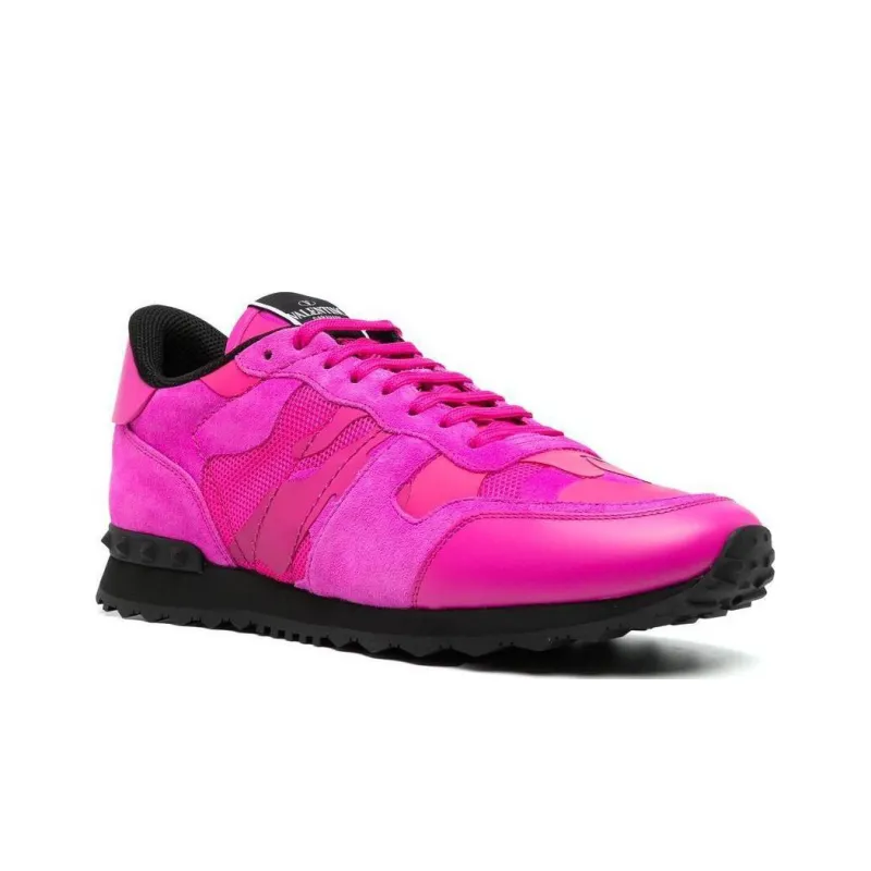 Valentino Shock Absorbers Low Top Sports Casual Shoes Men's Pink Vintage Version-1