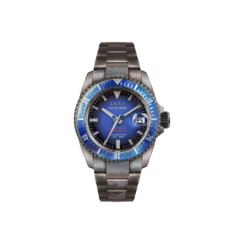 OUT OF ORDER Wrist Watch Manual Mechanical Movement Stainless Steel Strap Blue Dial Men's Watches OOO.001 21.BL