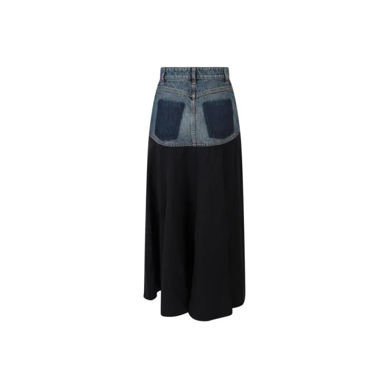 Chloé Denim Long Skirts Women's Blue-1