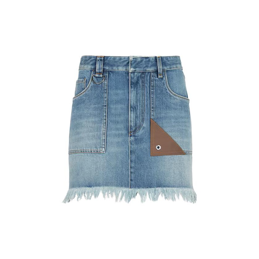 FENDI Denim Short Skirts Apparel Women on Sale & Authentic