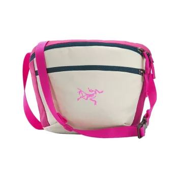 Arcteryx Mantis 2 Nylon Fabric Shoulder Bag Crossbody Bag Sling Bag Fanny Pack Regular Unisex Gray/Rose Red