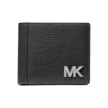 MICHAEL KORS Bryant Cow Leather Wallet Trumpets Men's Black