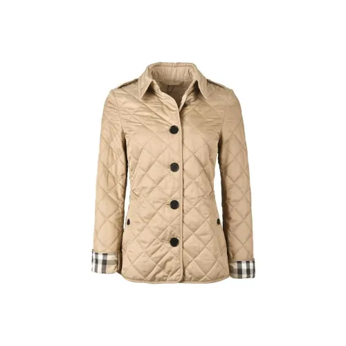 Burberry Women's Diamond Quilted Jacket Beige