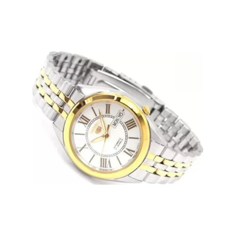 SEIKO Automatic Mechanical Movement Stainless Steel Strap Watch 34mm Men's Watch White Dial-1