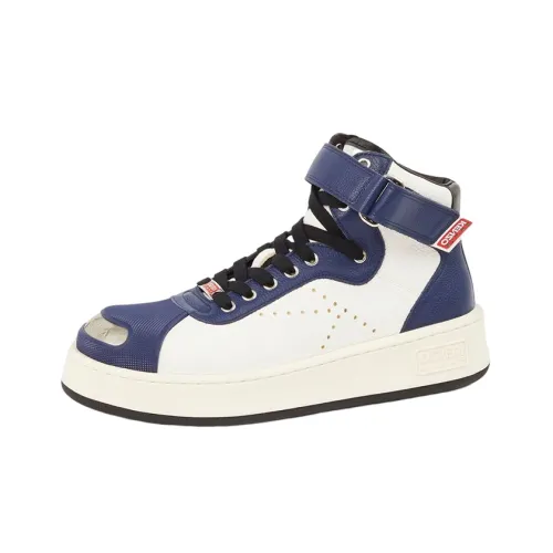 KENZO Skateboard Shoes Men High-Top Blue/White