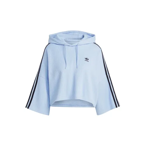 Adidas Originals CROP HOODIE Sweatshirts Women's Light Pink Blue