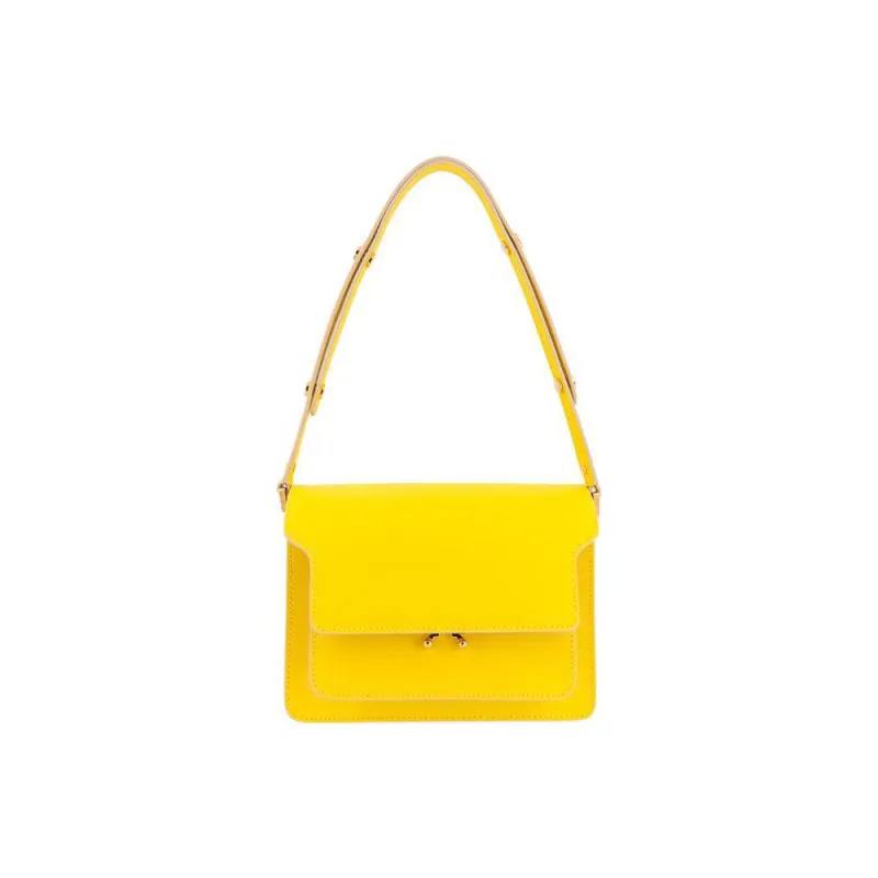 MARNI Trunk Calfskin Trunk Bag Crossbody Bag Shoulder Bag Women's Yellow-0