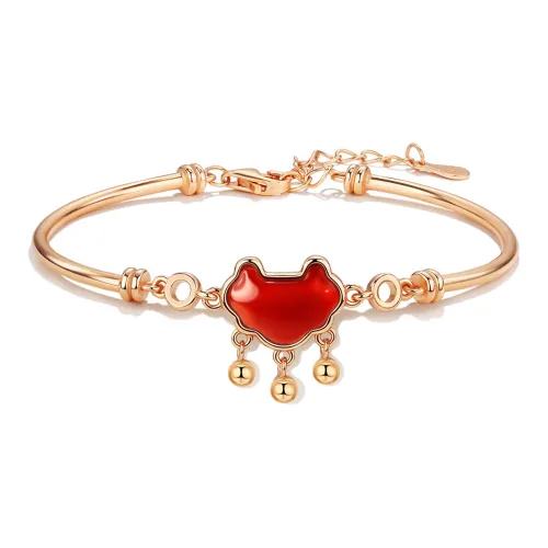 STYLEJING Jade Bracelets Women's Red