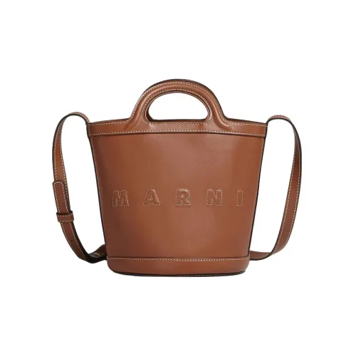 MARNI Logo Embossed Tropicalia Small Bucket Bag