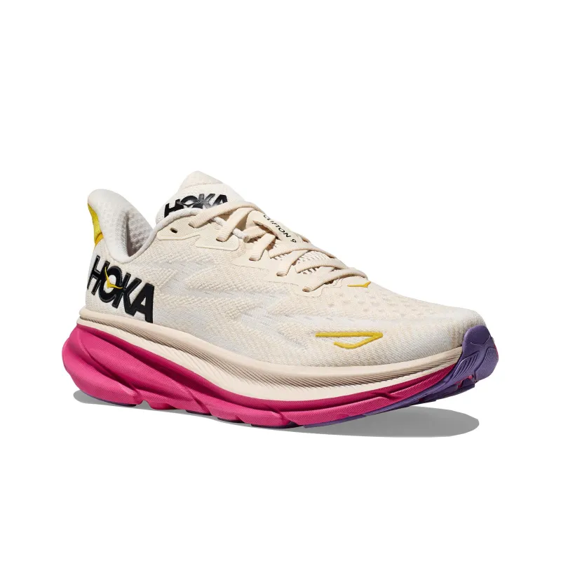 HOKA ONE ONE Clifton 9 'Eggnog Blanc De Blanc' Women's-3